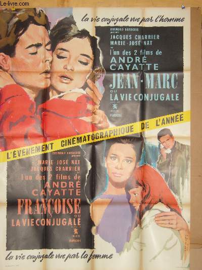 AFFICHE DE CINEMA - JEAN-MARC OU LA VIE CONJUGALE / FRANCOISE OU LA VIE CONJUGALE