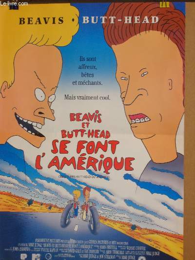 AFFICHE DE CINEMA - BEAVIS ET  BUTT-HEAD SE FONT L'AMERIQUE - BEAVIS AND BUTT-HEAD DO AMERICA