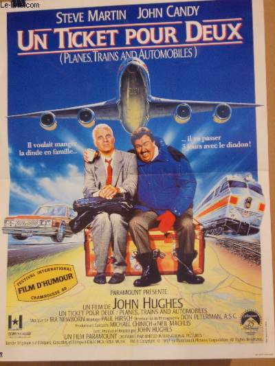 AFFICHE DE CINEMA - UN TICKET POUR DEUX - PLANES, TRAINS AND AUTOMOBILES