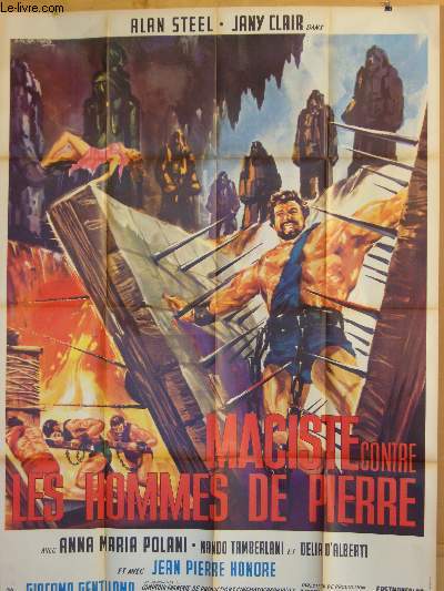 AFFICHE DE CINEMA - MACISTE CONTRE LES HOMMES DE PIERRE