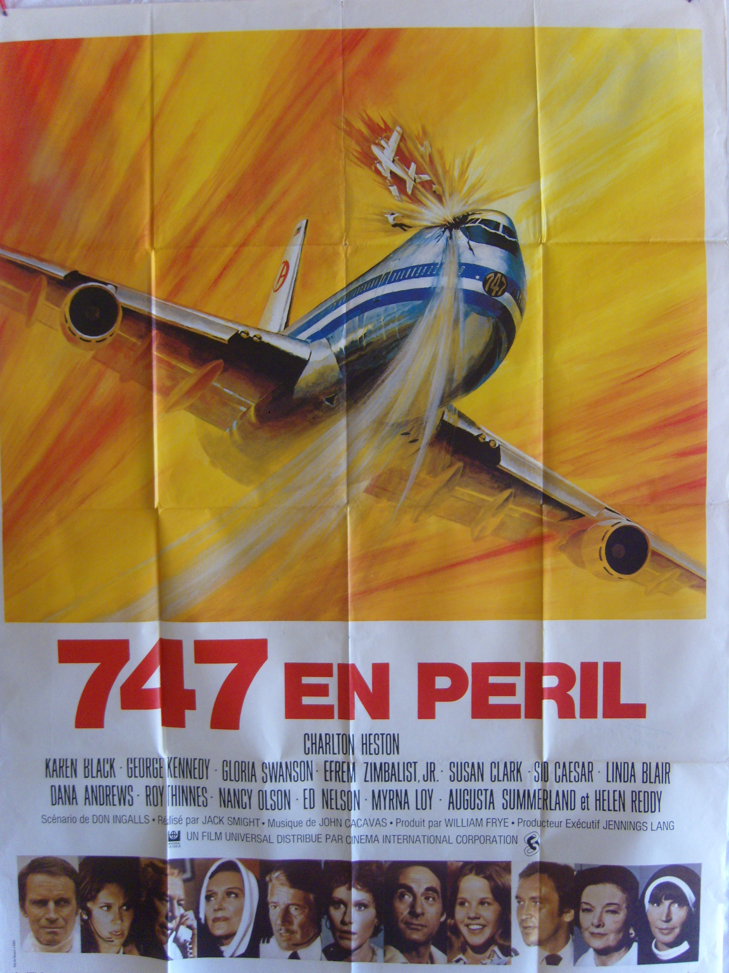 AFFICHE DE CINEMA - 747 EN PERIL