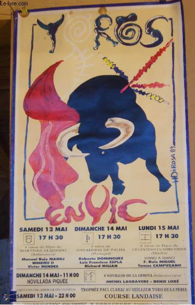 AFFICHE CORRIDA - TOROS EN VIC