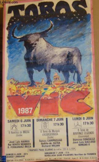 AFFICHE CORRIDA - TOROS VIC