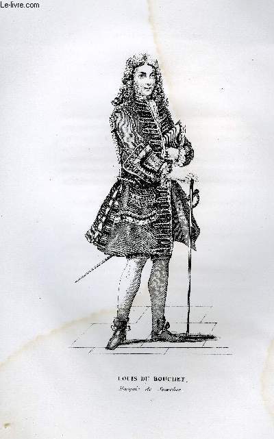 GRAVURE 19eme NOIR ET BLANC - LOUIS DE BOUCHET