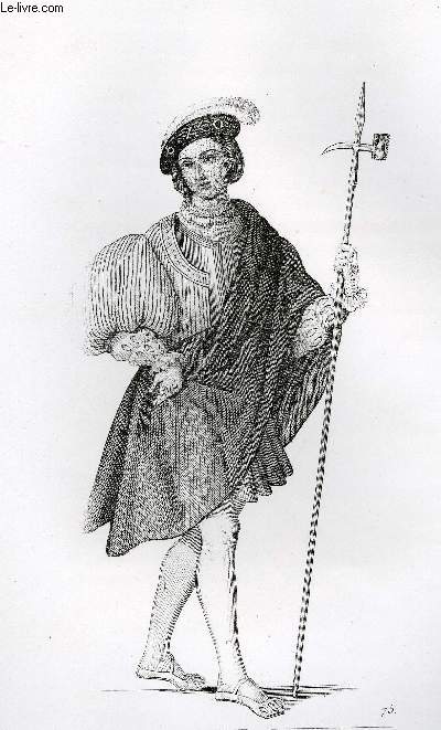 GRAVURE 19eme NOIR ET BLANC - GARDE DU CORPS DU ROI
