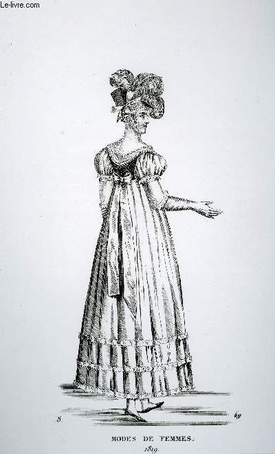 GRAVURE 19eme NOIR ET BLANC - MODES DE FEMMES