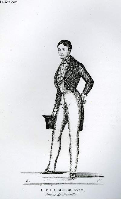 GRAVURE 19eme NOIR ET BLANC - FRANCOIS-FERDINAND-PHILIPPE-LOUIS-MARIE D'ORLEANS
