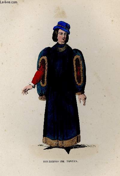 GRAVURE 19eme COULEURS BOURGROIS DE NANTE