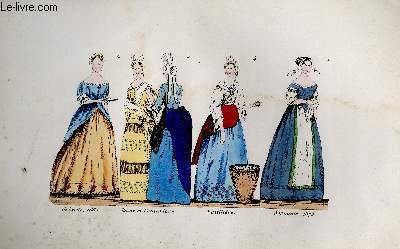 GRAVURE 19eme COULEURS - COSTUMES DU PEUPLE