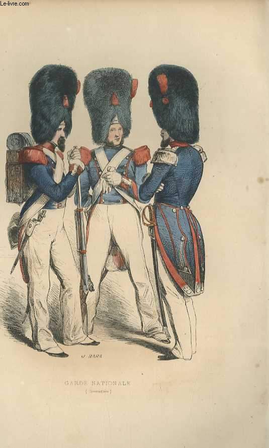 GRAVURES 19eme COULEURS - GARDE NATIONALE - GRENADIERS
