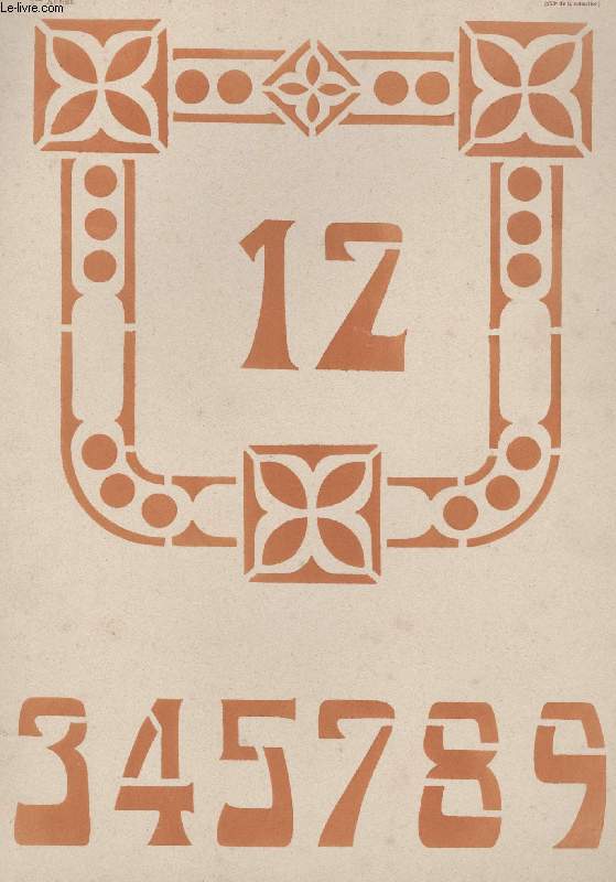 GRAVURE 19eme COULEURS - LA DECORATION ARTISTIQUE - 4 ANNEE - PLANCHE 11