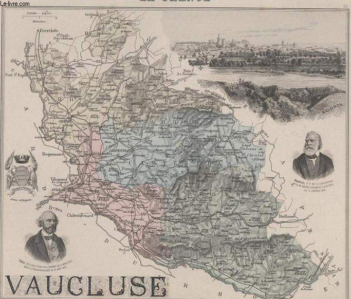 GRAVURE 19eme COULEURS - LA FRANCE - VAUCLUSE - PLANCHE N81