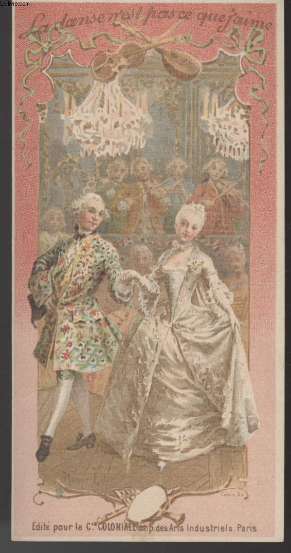 CHROMOLITHOGRAPHIE - LA DANSE N'EST PAS CE QUE J'AIME