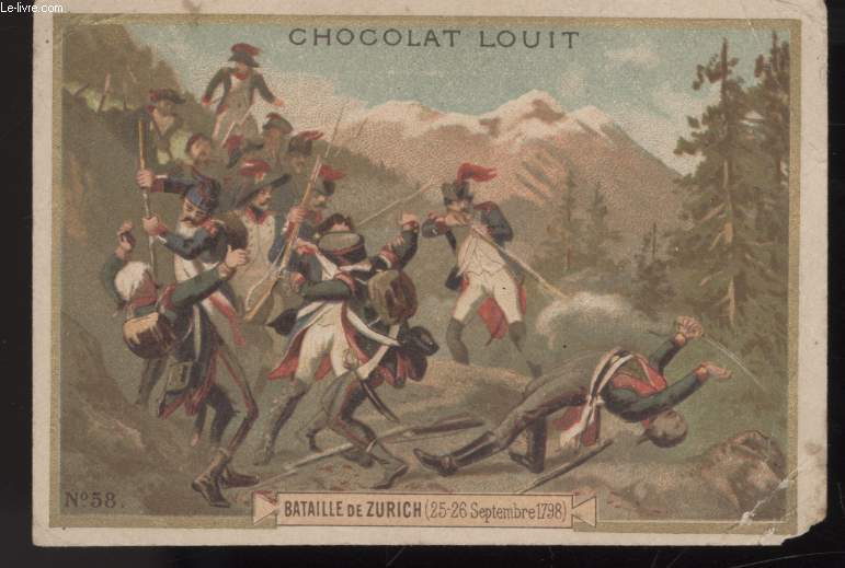 CHROMOLITHOGRAPHIE - BATAILLE DE ZURICH (25-26 SEPTEMBRE 1798)