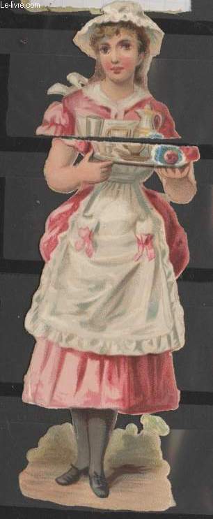CHROMOLITHOGRAPHIE - DAME PLATEAU