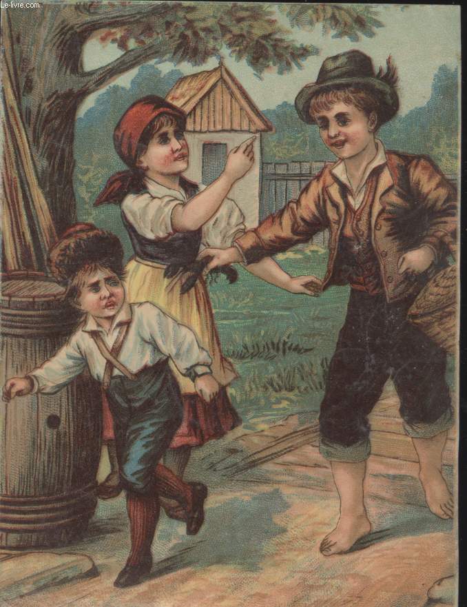 CHROMOLITHOGRAPHIE -  ENFANTS JOUANT