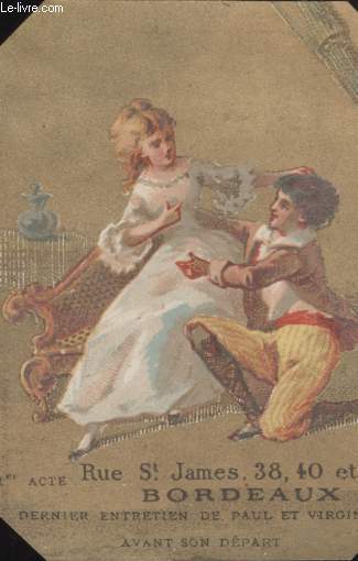 CHROMOLITHOGRAPHIE - DERNIER ENTRETIEN DE PAUL ET DE VIRGINIE