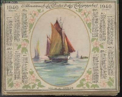 CALENDRIER - ALMANACH DE SPOSTES ET DES TELEGRAPHES - THONIERS AU MOUILLAGE