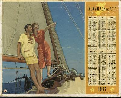 CALENDRIER - ALMANACH DES P.T.T. - CROISIERE