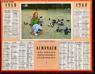 CALENDRIER - ALMANACH DES POSTES TELEGRAPHES TELEPHONES