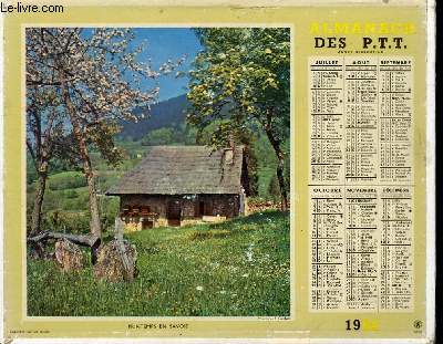 CALENDRIER - ALMANACH DES P.T.T. - PRINTEMPS EN SAVOIE