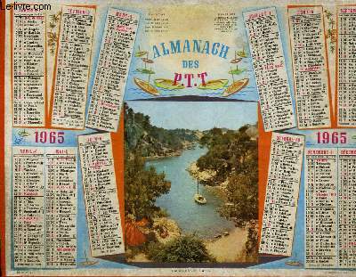 CALENDRIER - ALMANACH DES P.T.T. - CALANQUES DE CASSIS