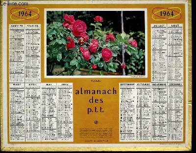 CALENDRIER - ALMANACH DES P.T.T. - ROSIERS