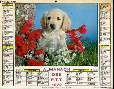 CALENDRIER - ALMANACH DES P.T.T. - LA POSE