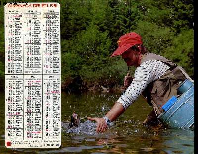 CALENDRIER - ALMANACH DES P.T.T. -  PECHE