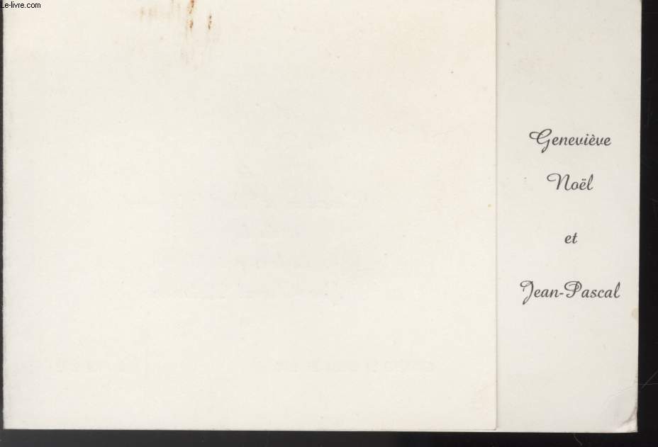 MENU - NOCES D'ARGENT