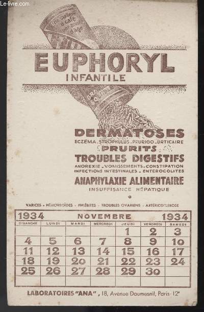BUVARD - EUPHORYL INFANTILE