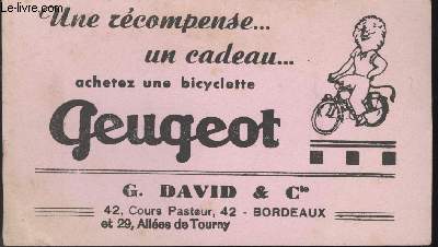 BUVARD - UNE RECOMPENSE... UN CADEAU
