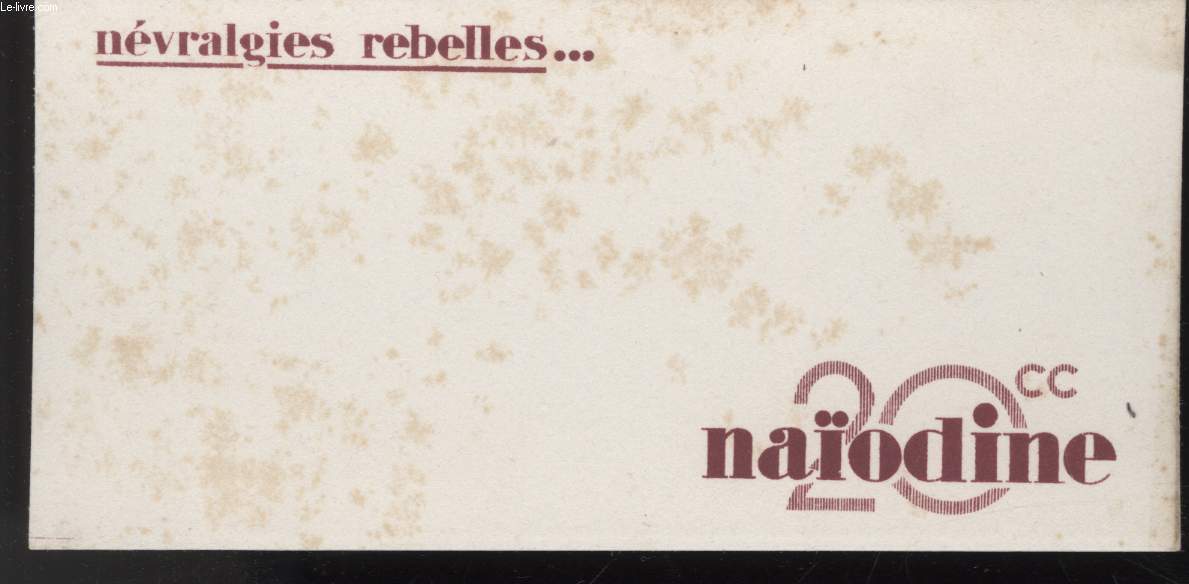 BUVARD - NEVRALGIES REBELLES