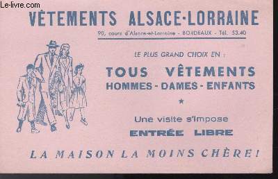 BUVARD - LE PLUS GRAND CHOIX EN TOUS VETEMENTS HOMMES DAMES ENFANTS