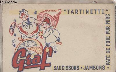 BUVARD - TARTINETTE GRAF - SAUCISSONS - JAMBONS - PATE DE FOIR PUR PORC