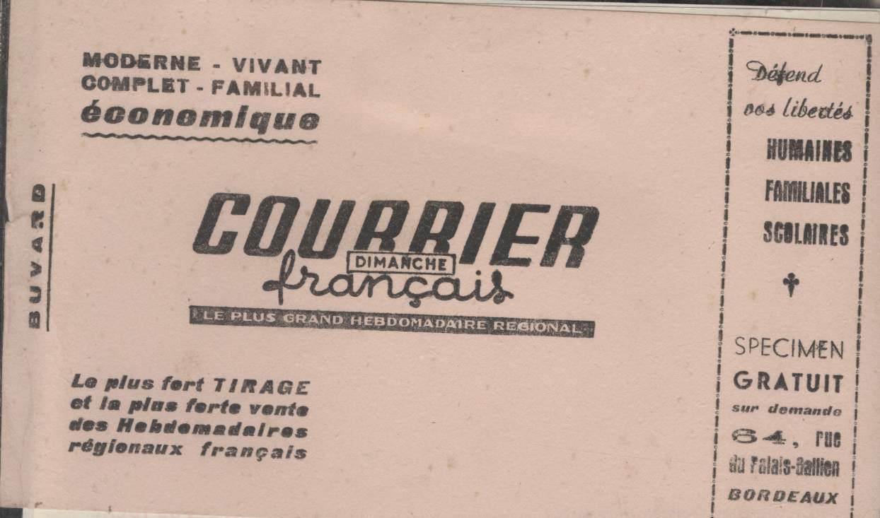 BUVARD - MODERNE - VIVANT - COMPLET - FAMILIAL - ECONOMIQUE -
