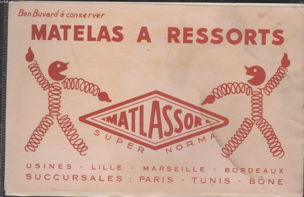 BUVARD - MATELAS A RESSORTS