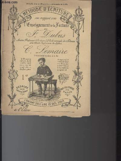 CAHIER SCOLAIRE - METHODES D'ECRITURE