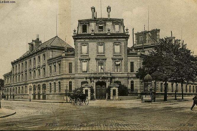 CARTE POSTALE - 1001 - PARIS - CASERNE DES POMPIERS, RUE DE CHALIGNY