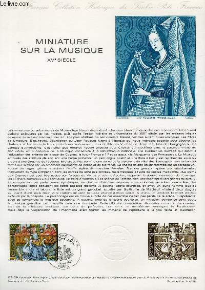 DOCUMENT PHILATELIQUE OFFICIEL N03-79 - MINIATURE SUR LA MUSIQUE 15 SIECLE (N2023 YVERT ET TELLIER)