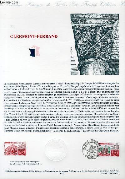 DOCUMENT PHILATELIQUE OFFICIEL - CLERMONT-FERRAND (N3004 YVERT ET TELLIER)