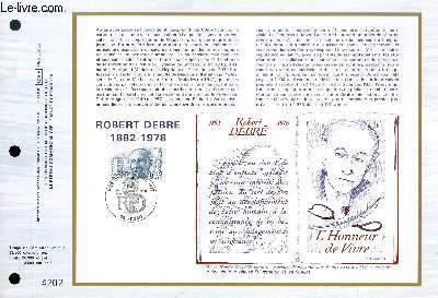 FEUILLET ARTISTIQUE PHILATELIQUE - CEF - N 635 - ROBERT DEBRE 1882-1978