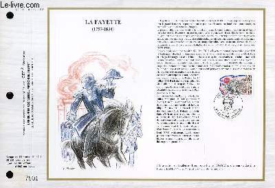 FEUILLET ARTISTIQUE PHILATELIQUE - CEF - N 941 - LA FAYETTE 1757-1834