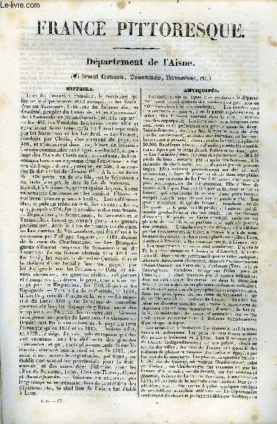 FRANCE PITTORESQUE TOME 1 - LIVRAISON N17 - DEPARTEMENT DE L'AISNE