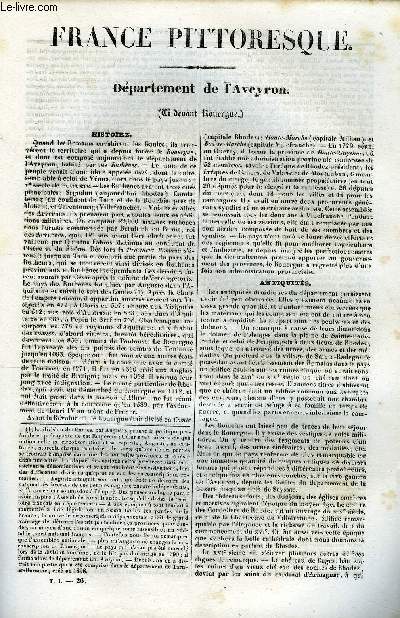 FRANCE PITTORESQUE TOME 1 - LIVRAISON N26 - DEPARTEMENT DE L'AVEYRON