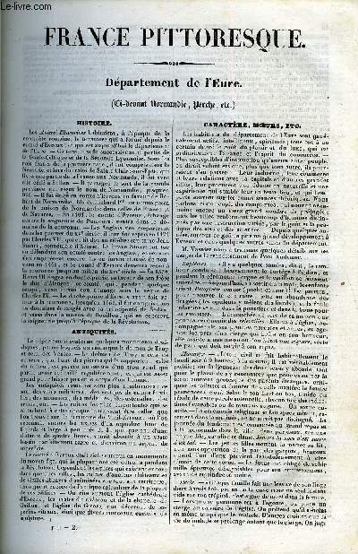 FRANCE PITTORESQUE TOME 2 - LIVRAISON N2 - DEPARTEMENT DE L'EURE