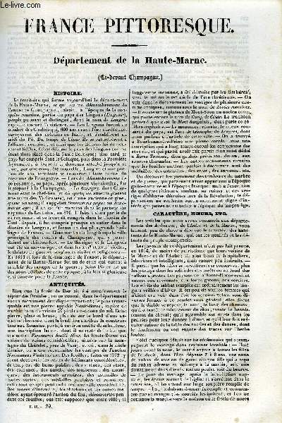 FRANCE PITTORESQUE TOME 2 - LIVRAISON N29 - DEPARTEMENT DE LA HAUTE-MARNE