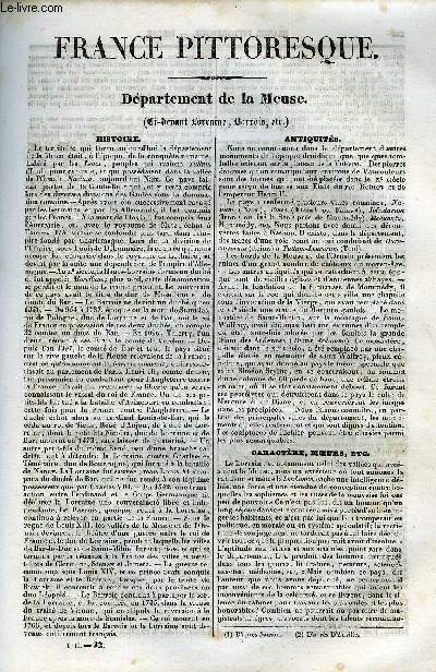 FRANCE PITTORESQUE TOME 2 - LIVRAISON N32 - DEPARTEMENT DE LA MEUSE