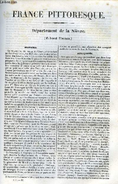 FRANCE PITTORESQUE TOME 2 - LIVRAISON N35 - DEPARTEMENT DE LA NIEVRE