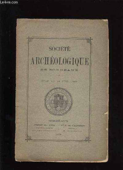 Socit archologique de Bordeaux.